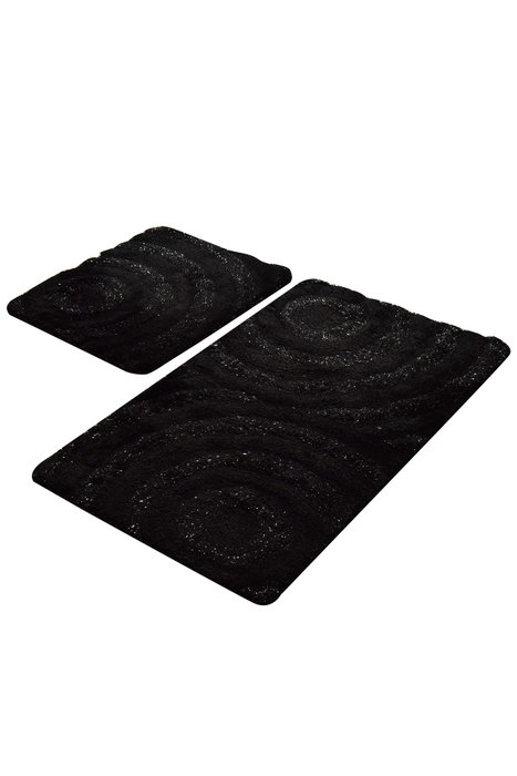 Mijölnir Wave - Black Juego de alfombras de baño acrílicas